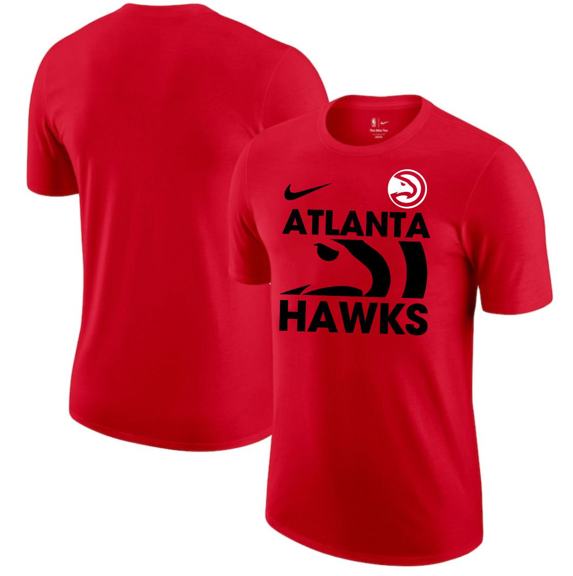 Men 2025 NBA Atlanta Hawks Red Nike T shirts style 1->nba t-shirts->Sports Accessory